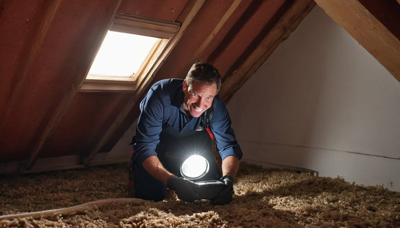 A friendly local provider inspecting an attic in an older home in the Frisco area